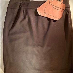 Brown skirt with pleated back size 12